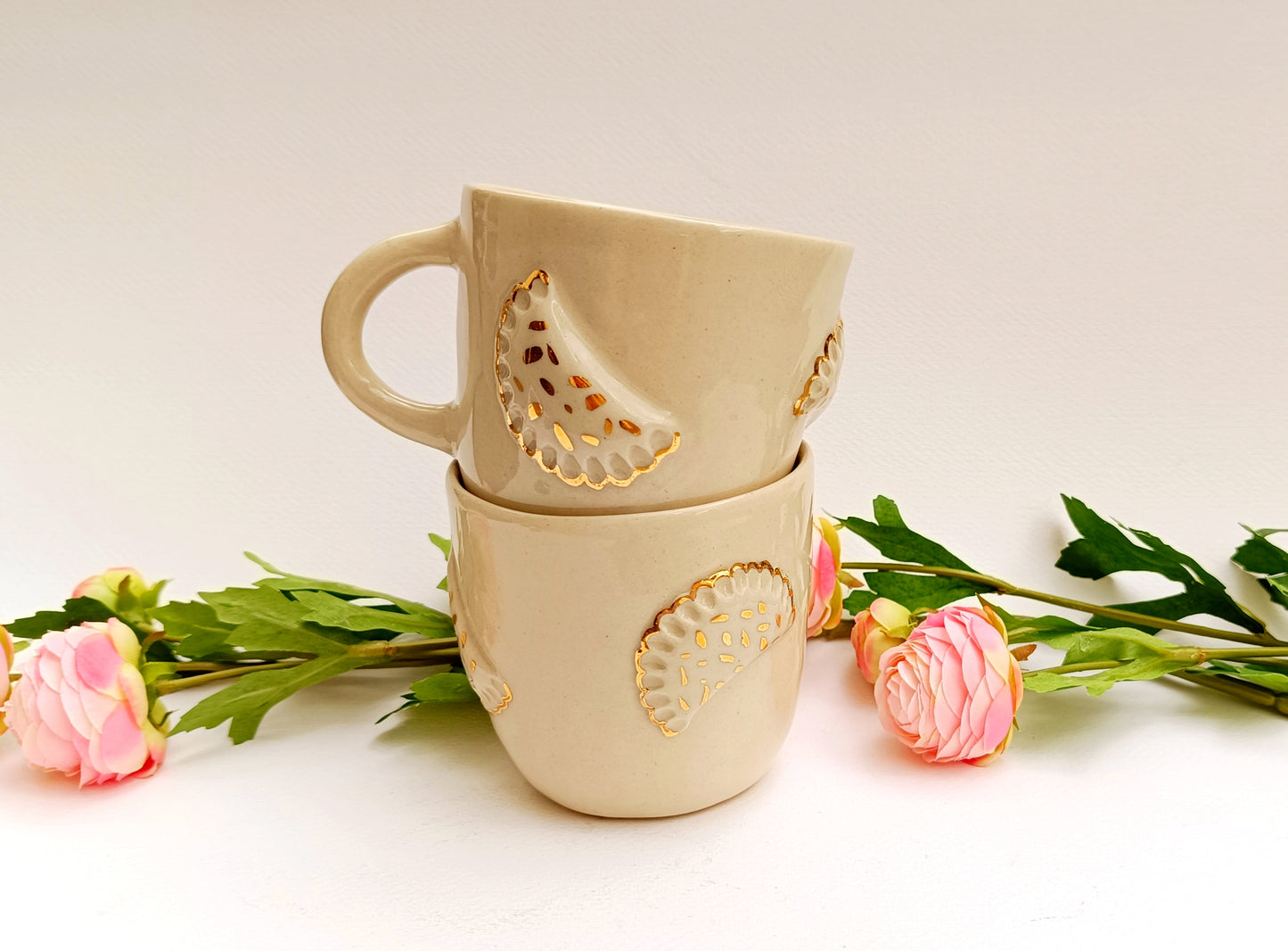 Kubek ceramiczny Pierogi - ręcznie robiony