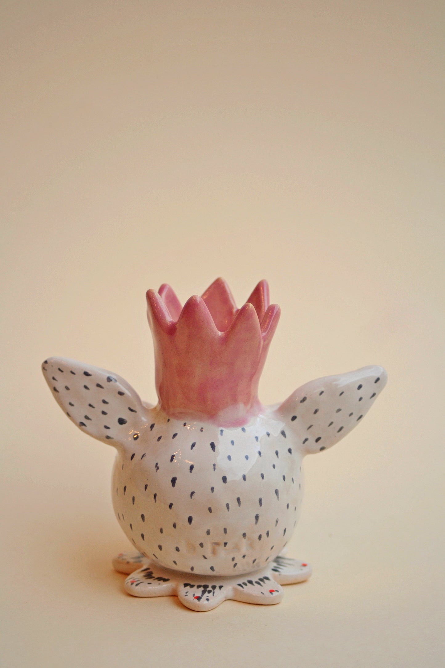 Świecznik i stojak na kadzidła ceramiczny Królik w koronie Ceramika