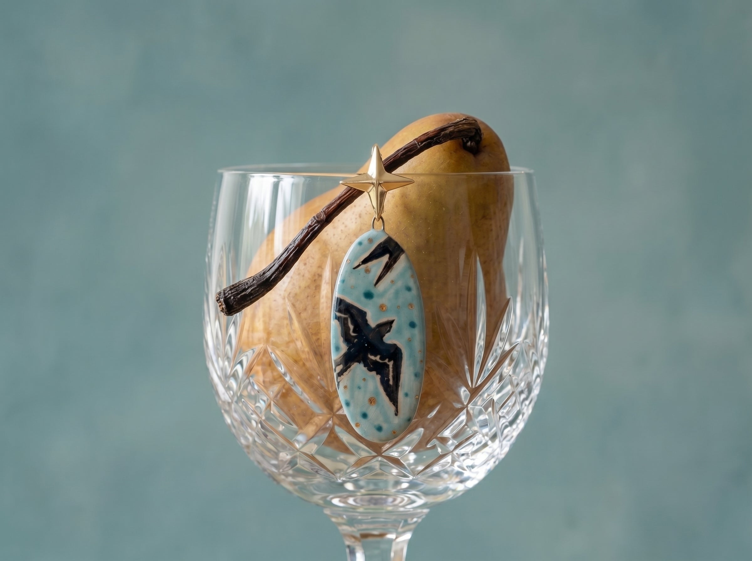 Kolczyki ręcznie malowane Jaskółki Kolczyki