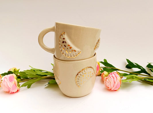 Kubek ceramiczny Pierogi - ręcznie robiony