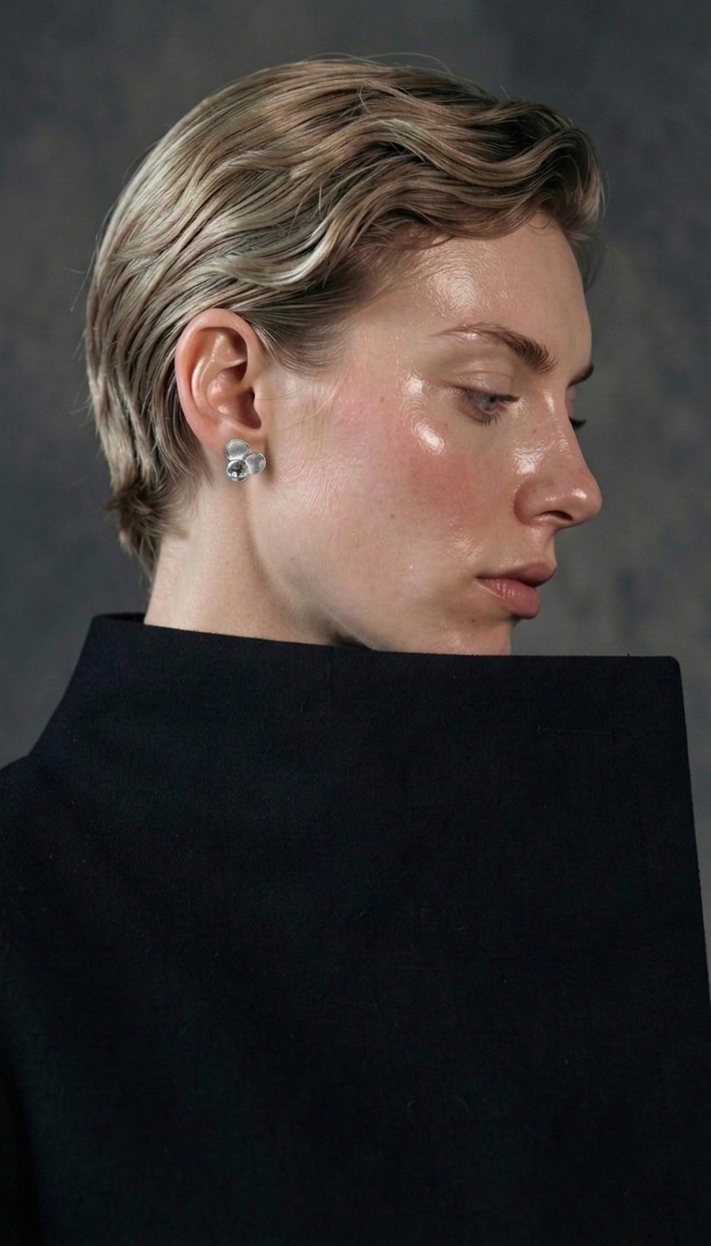 Kolczyki Bąbelki z neizyłbru