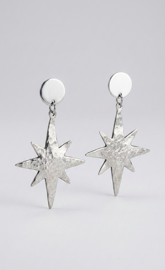 Kolczyki z melchioru ze stalowymi sztyftami Kolczyki