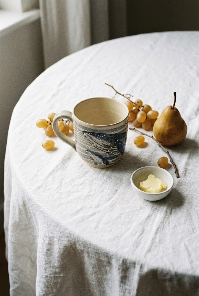 Kubek ceramiczny Wieloryby – ręcznie robiony Ceramika