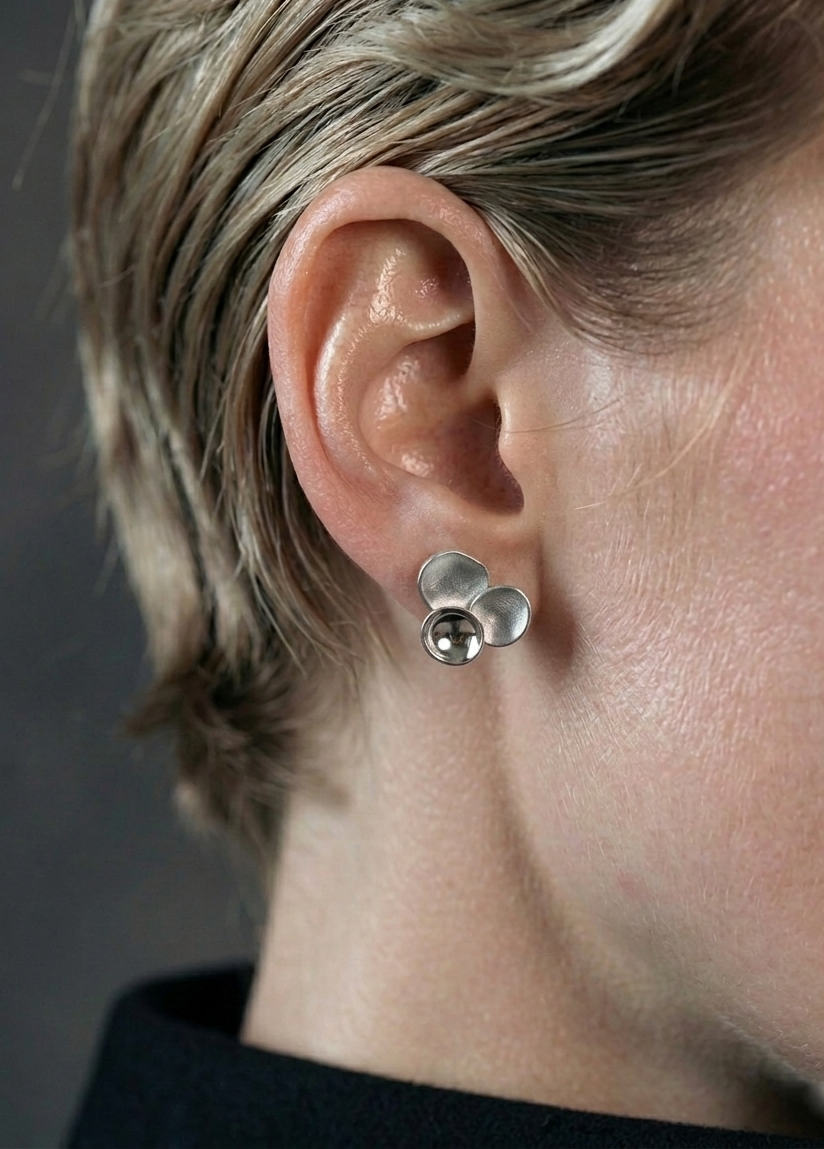 Kolczyki Bąbelki z neizyłbru