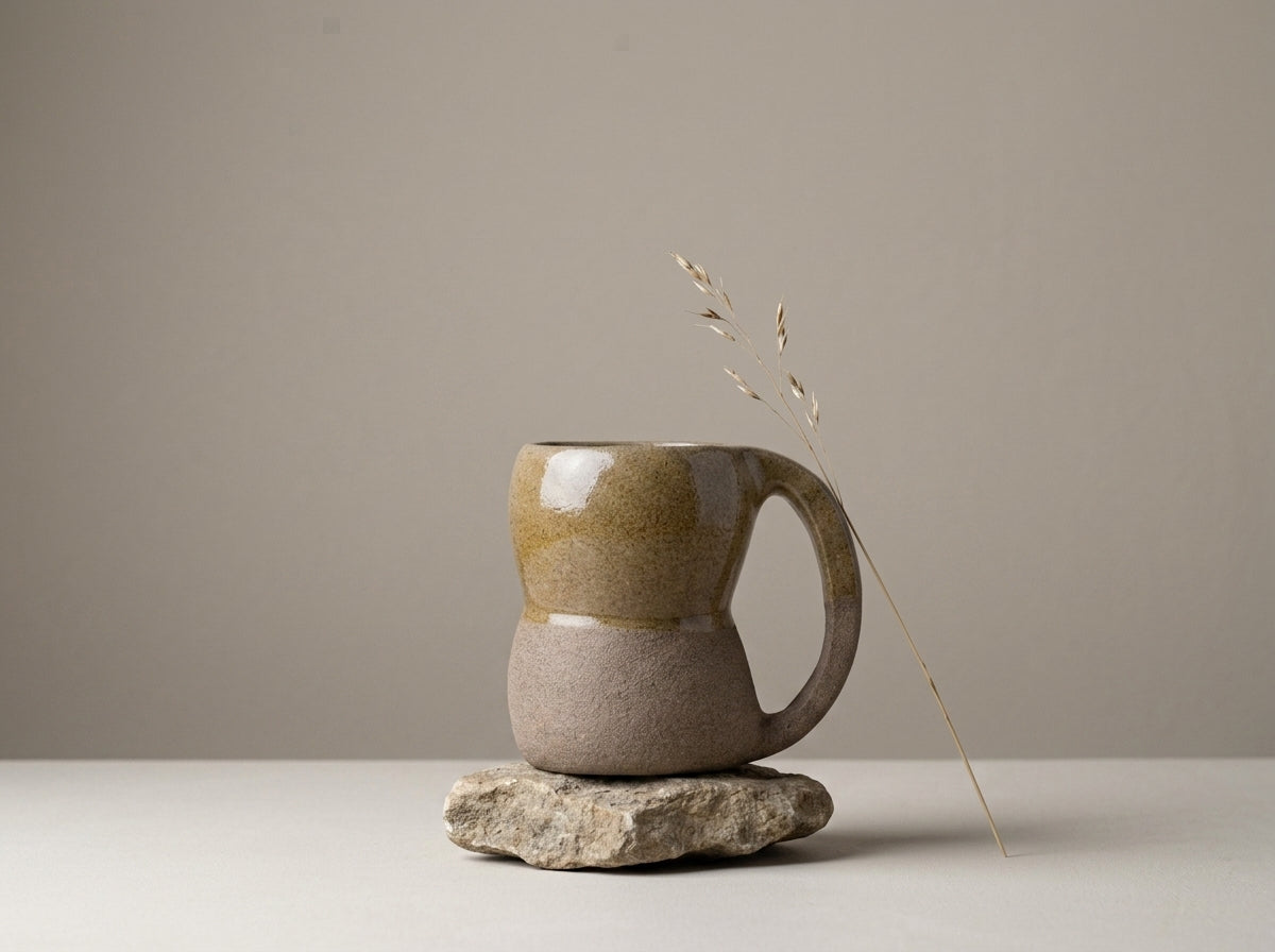 Kubek ceramiczny organiczny – ręcznie robiony