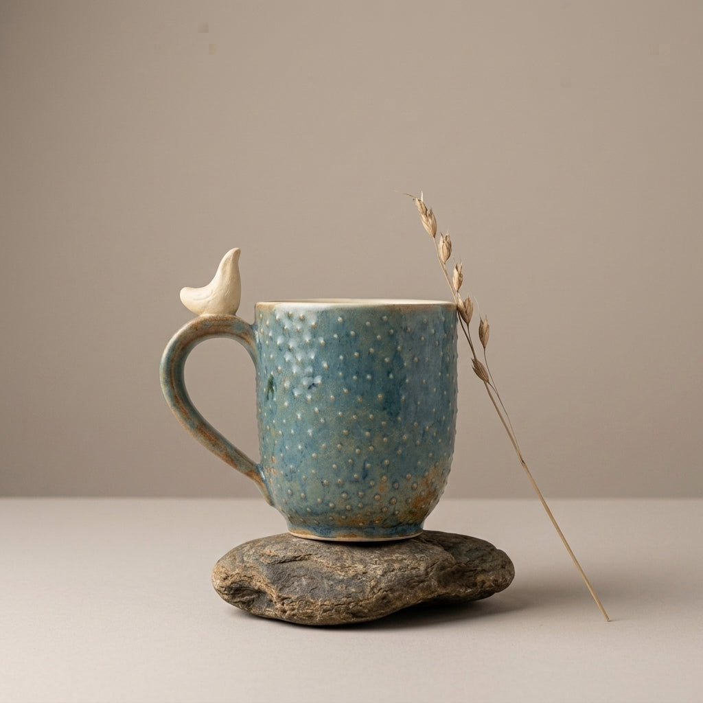 Ceramic mug Whales – handmade