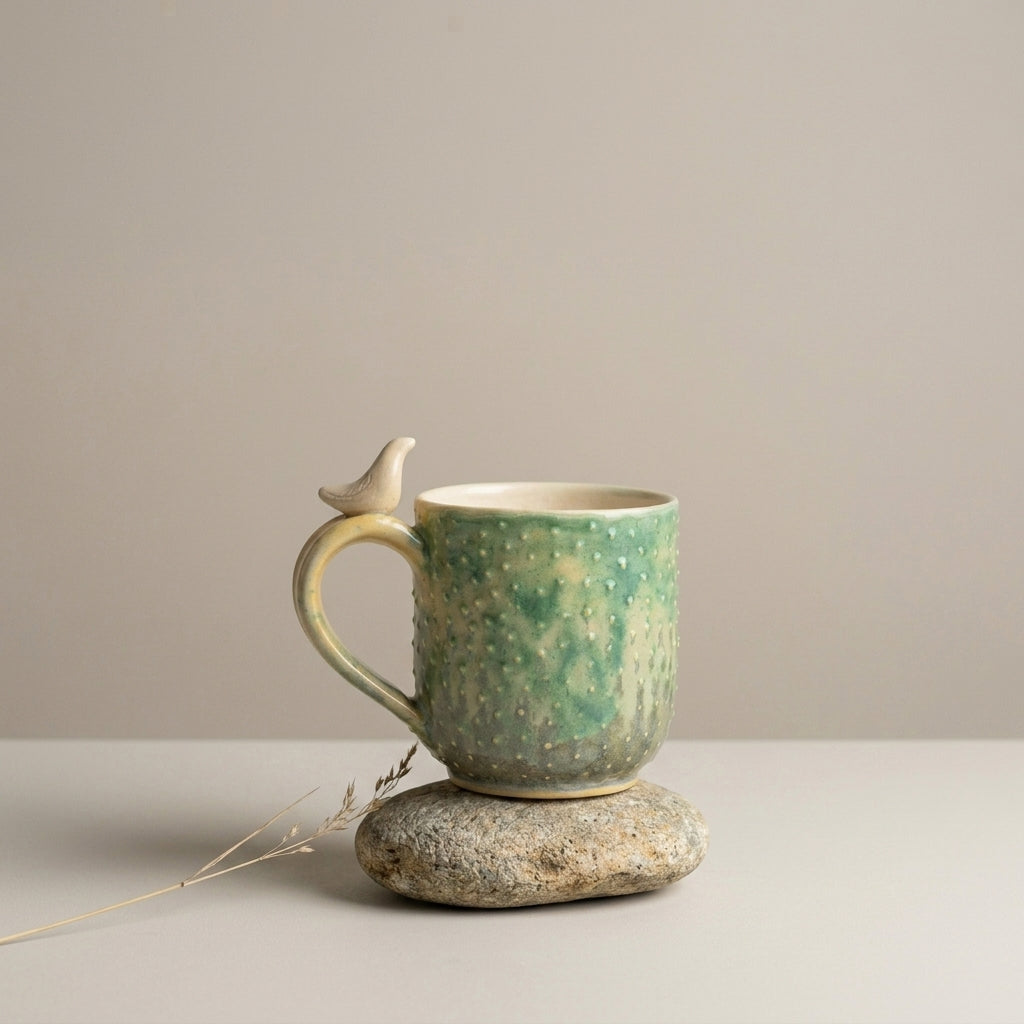 Ceramic mug Whales – handmade