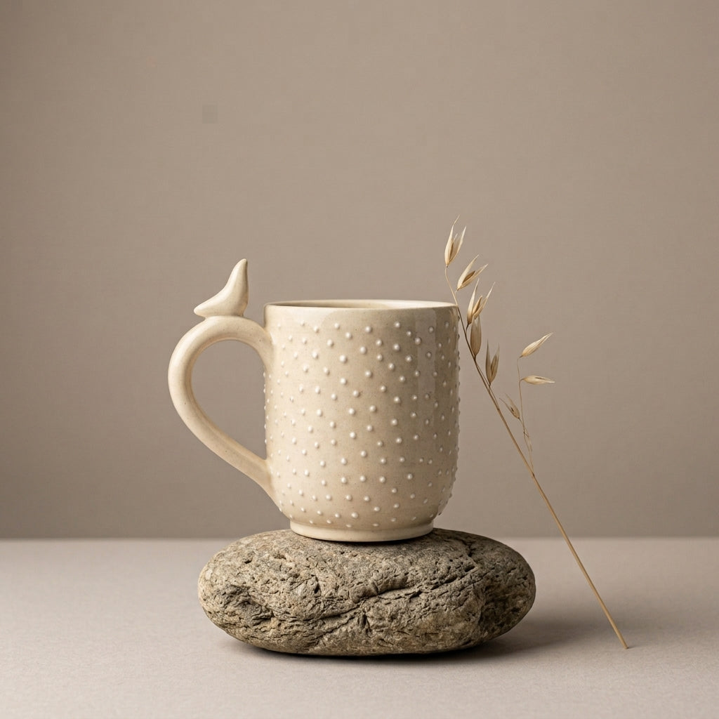 Ceramic mug Whales – handmade