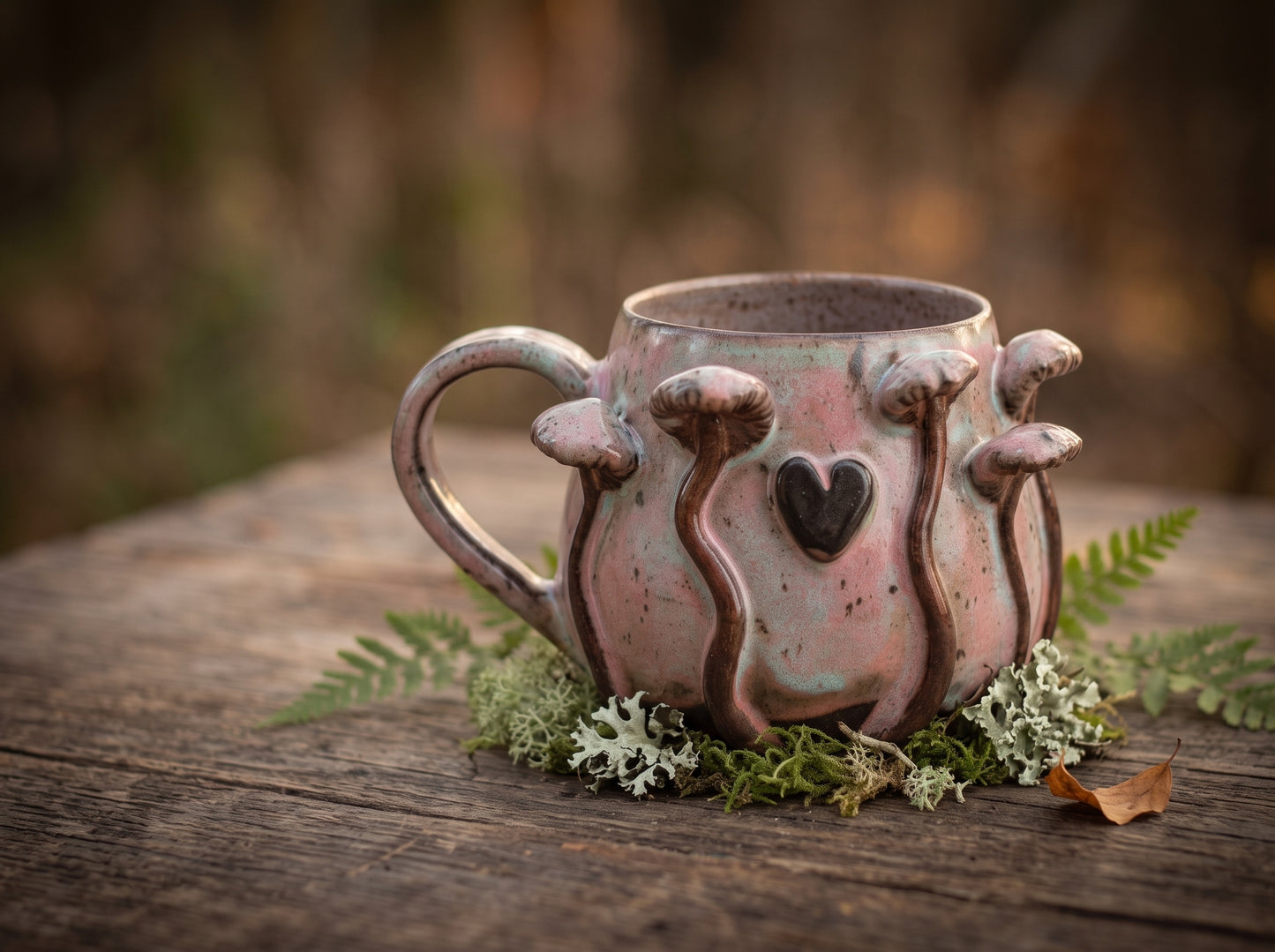 Kubek ceramiczny Grzybobranie z sercem Ceramika