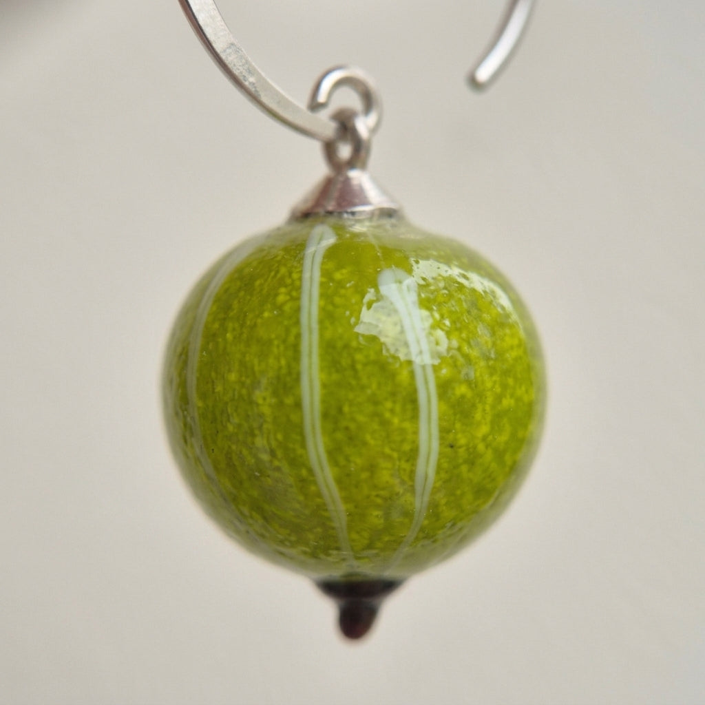 Kolczyki szklane Agrest – autorski lampwork