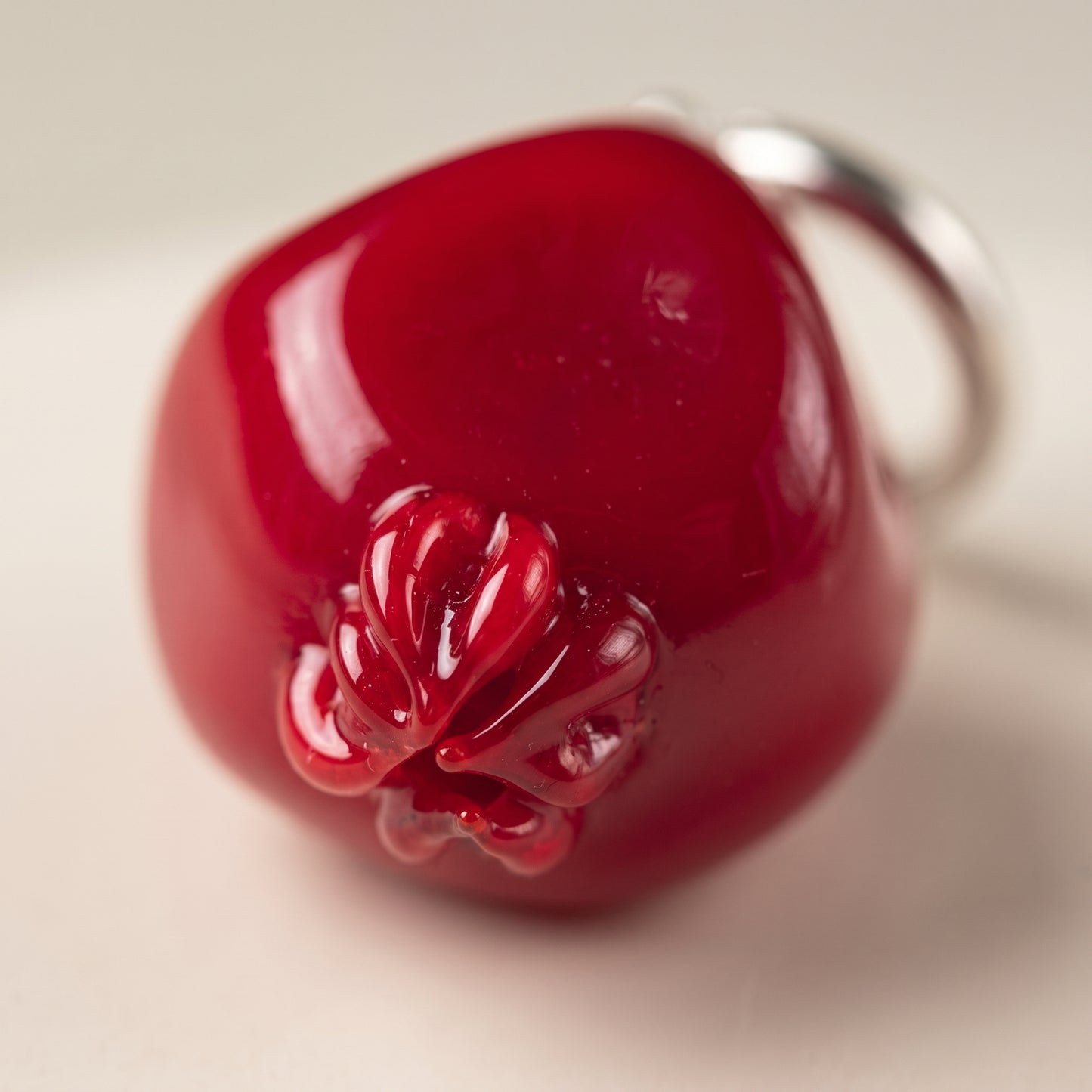 Kolczyki szklane Granat – autorski lampwork Kolczyki