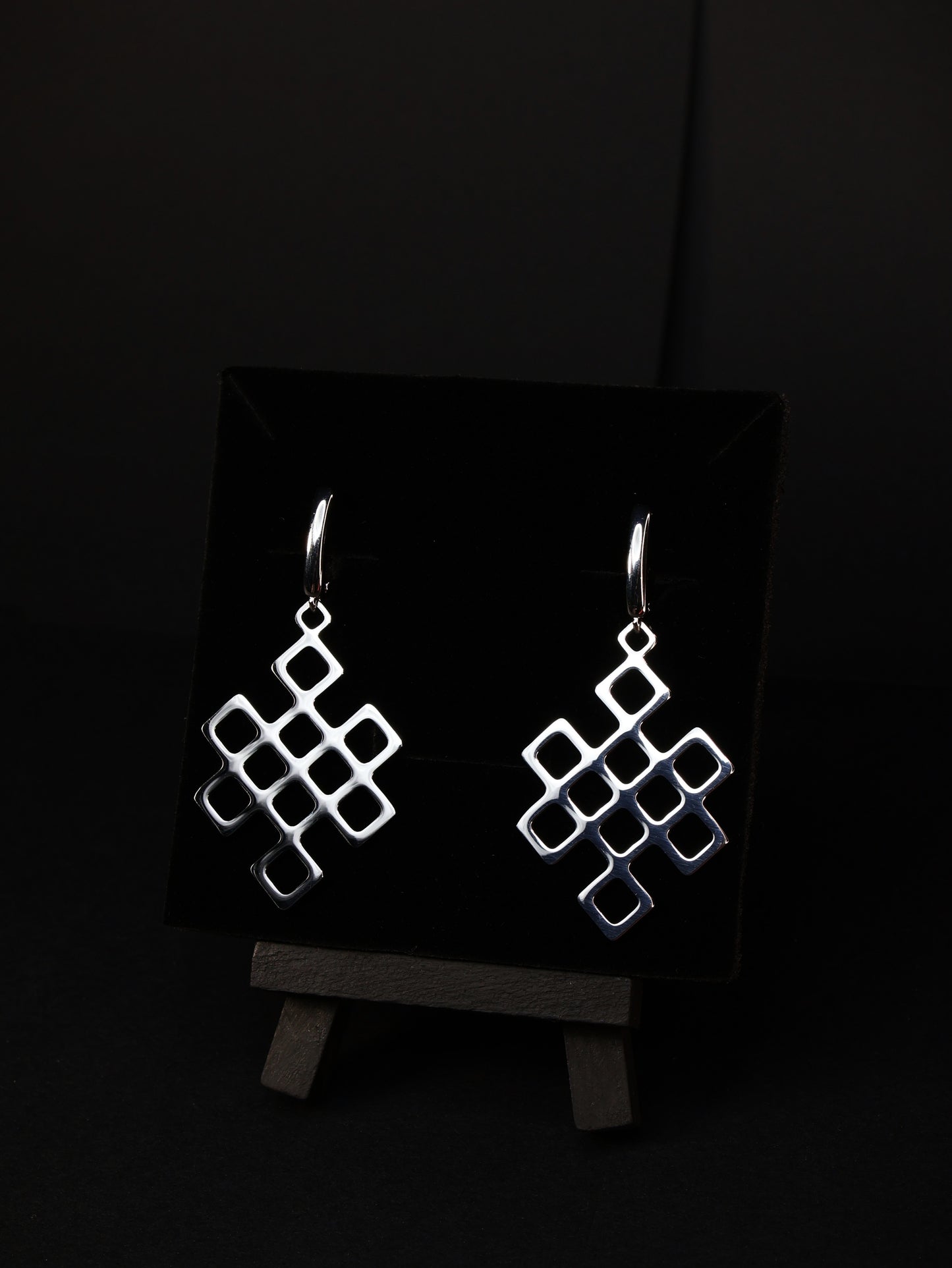 Kolczyki Prodki z białoruskim ornamentem ze stali nierdzewnej