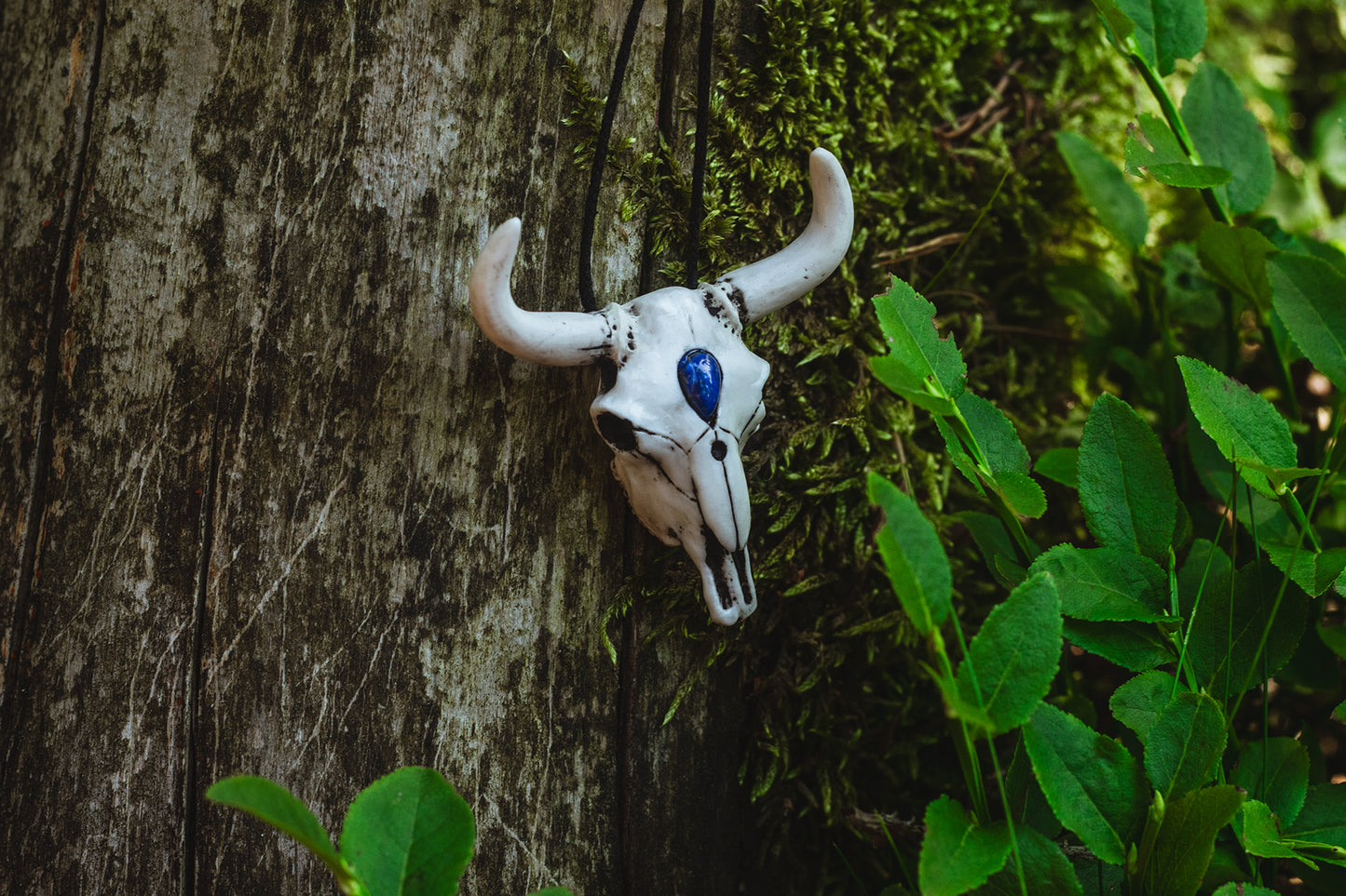 Bull Skull Pendant - handmade