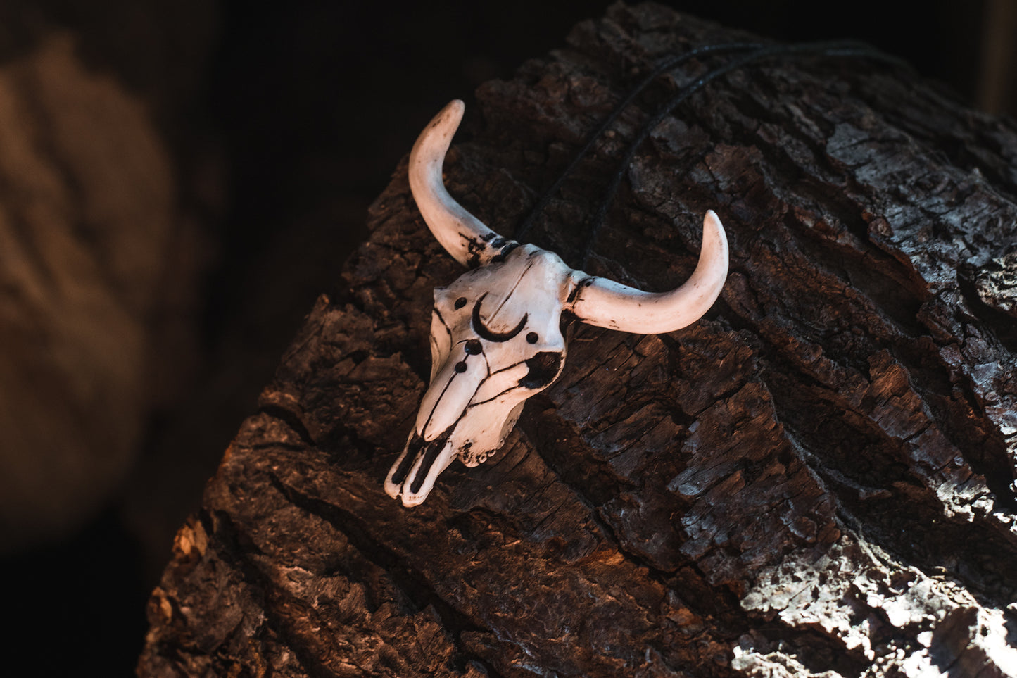 Bull Skull Pendant - handmade