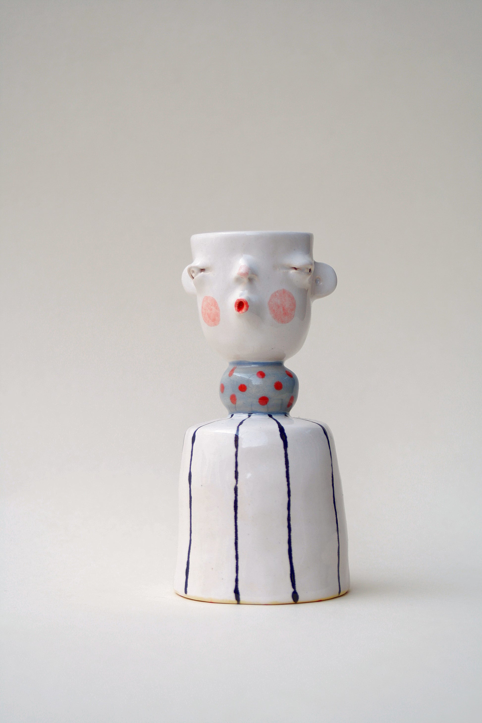 Świecznik-kieliszek ceramiczny 2w1 ręcznie wykonany Ceramika