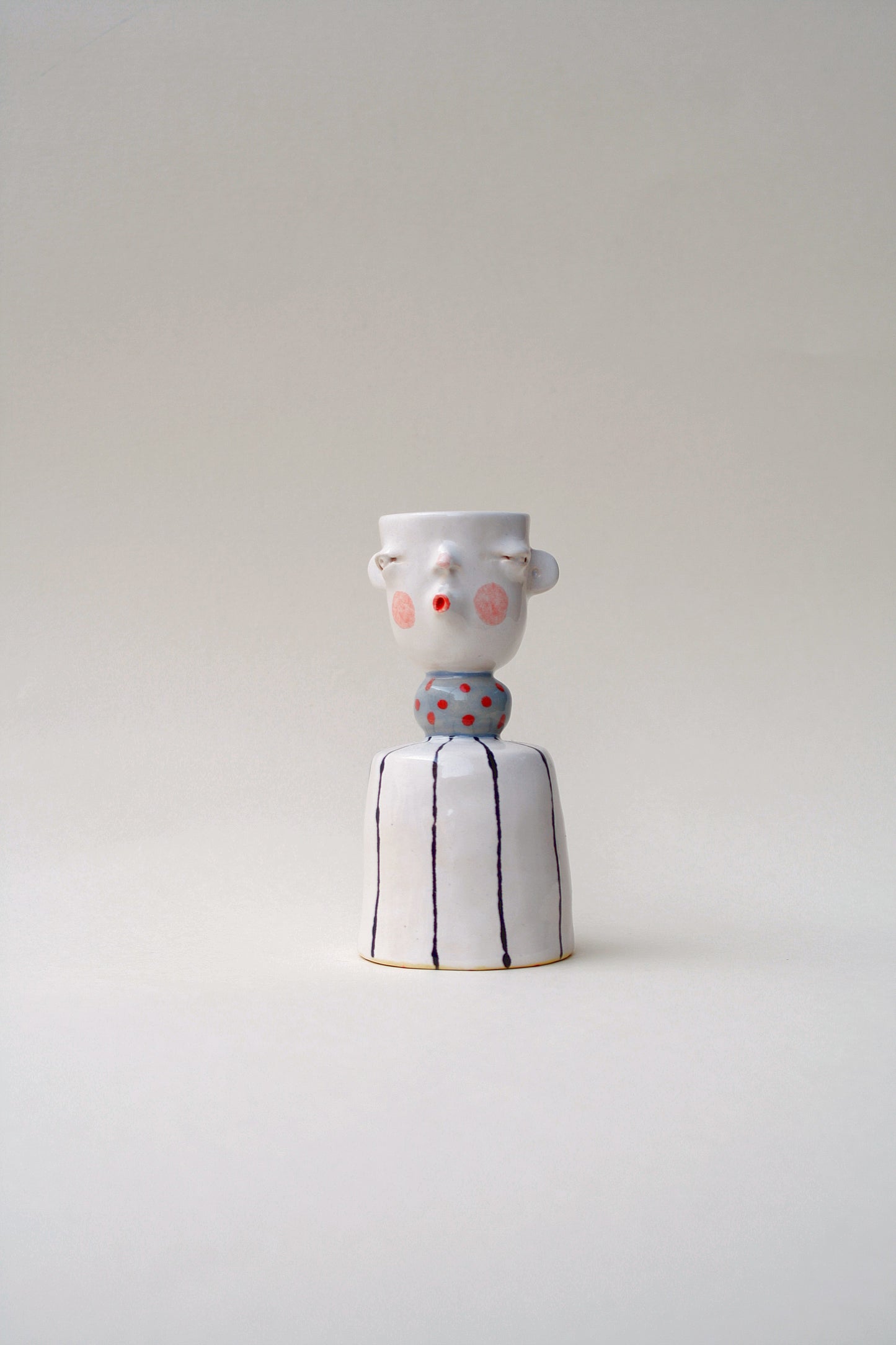 Świecznik-kieliszek ceramiczny 2w1 ręcznie wykonany Ceramika