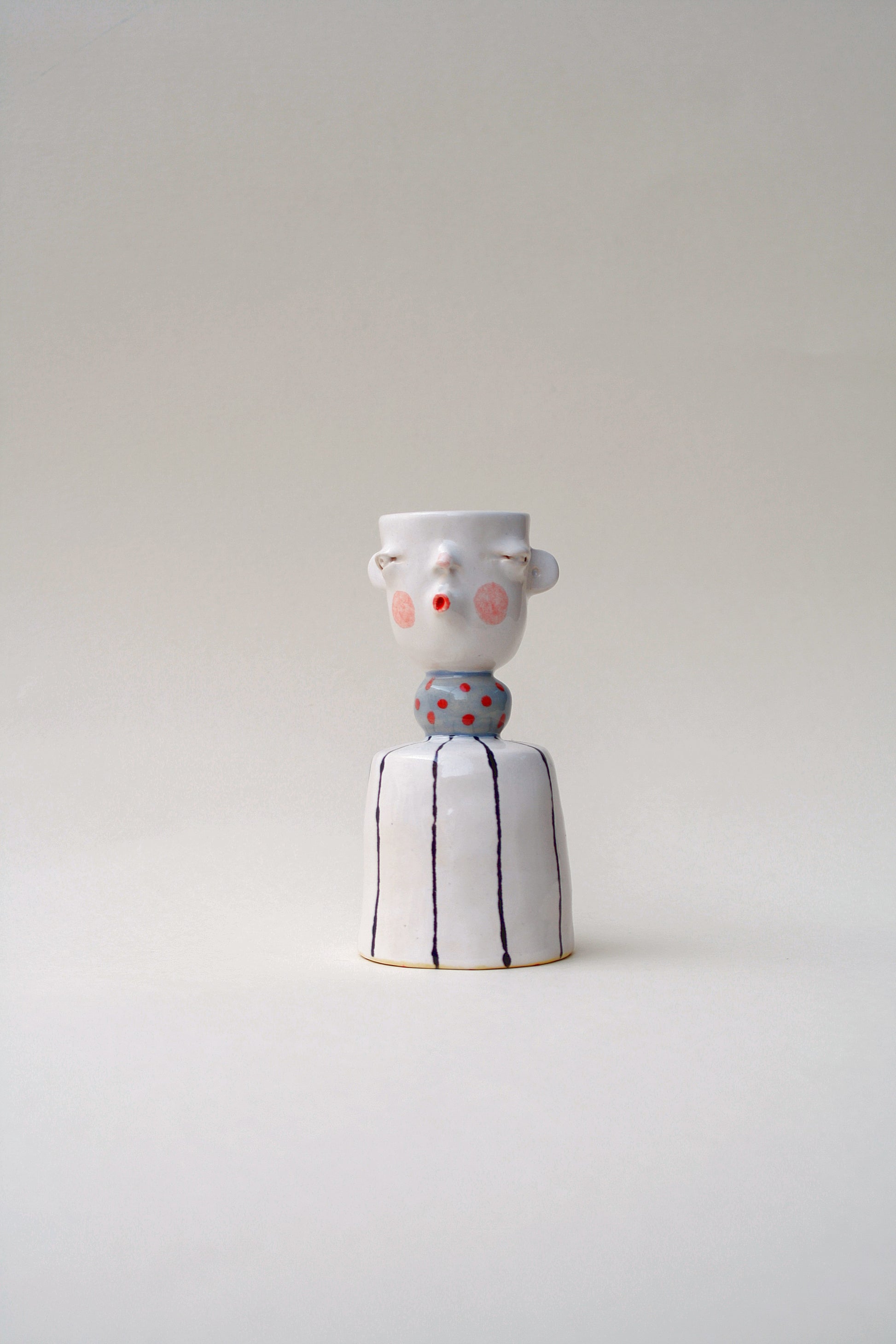 Świecznik-kieliszek ceramiczny 2w1 ręcznie wykonany Ceramika