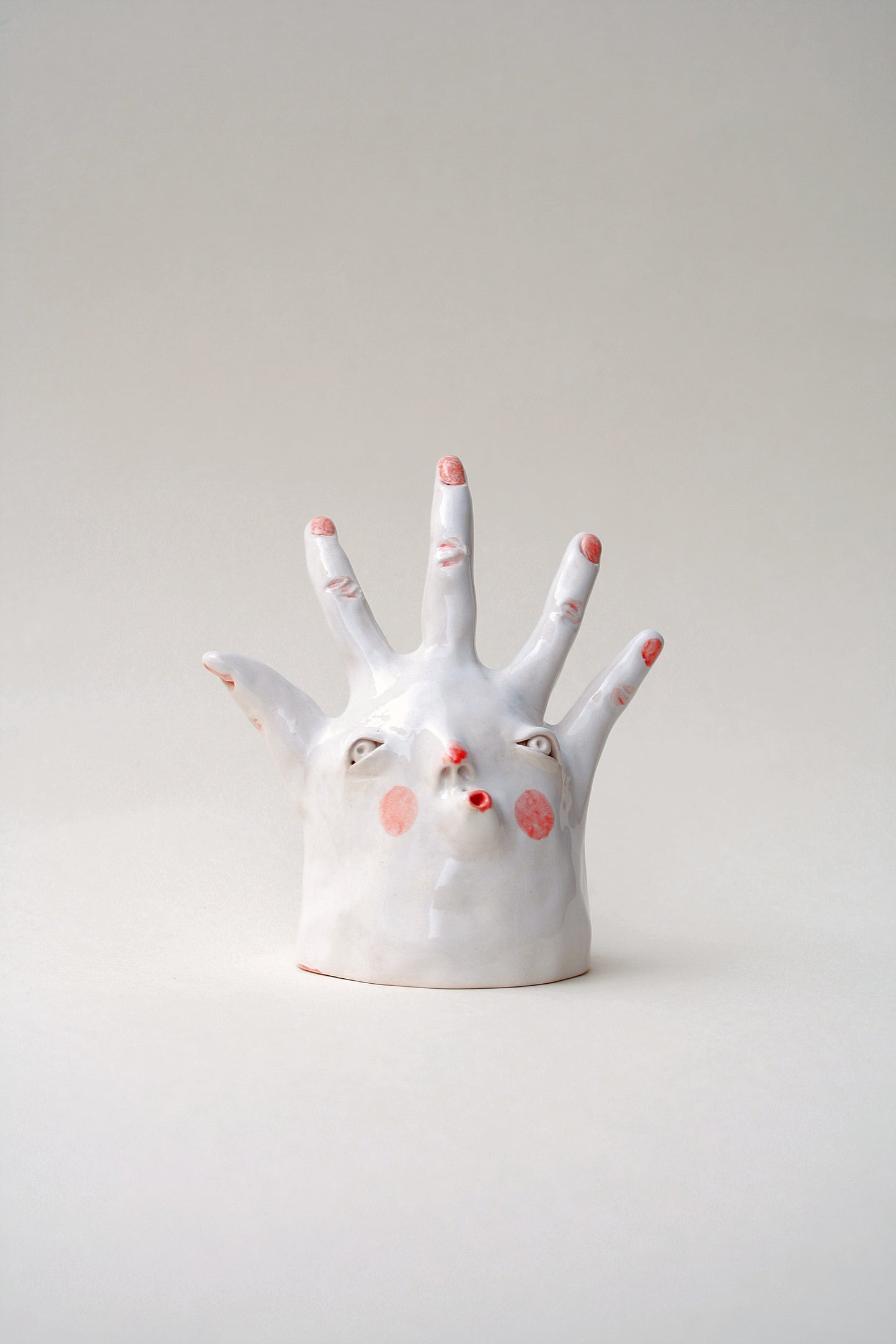 Stojak na pierścionki ceramiczny ręcznie wykonany Ręka Ceramika