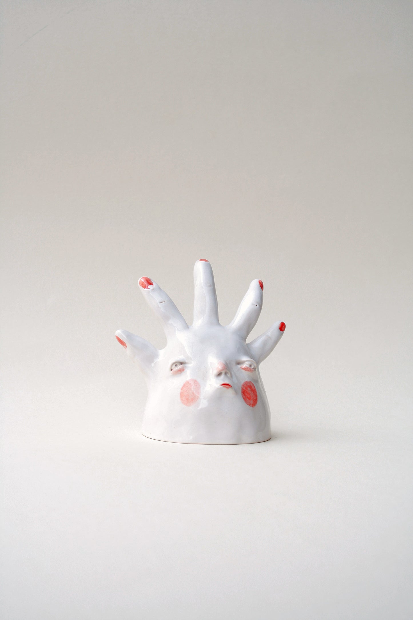 Stojak na pierścionki ceramiczny ręcznie wykonany Ręka Ceramika