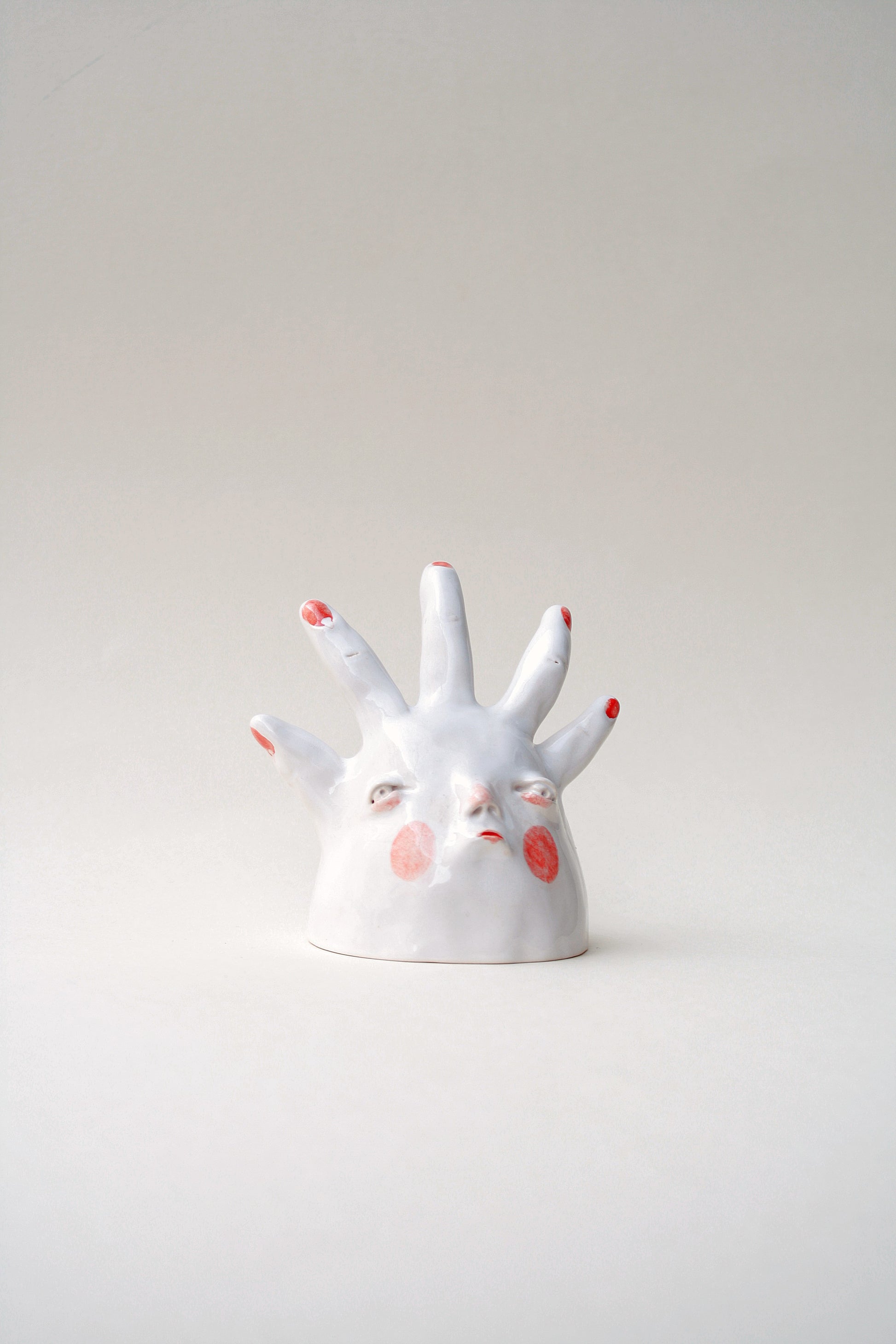 Stojak na pierścionki ceramiczny ręcznie wykonany Ręka Ceramika