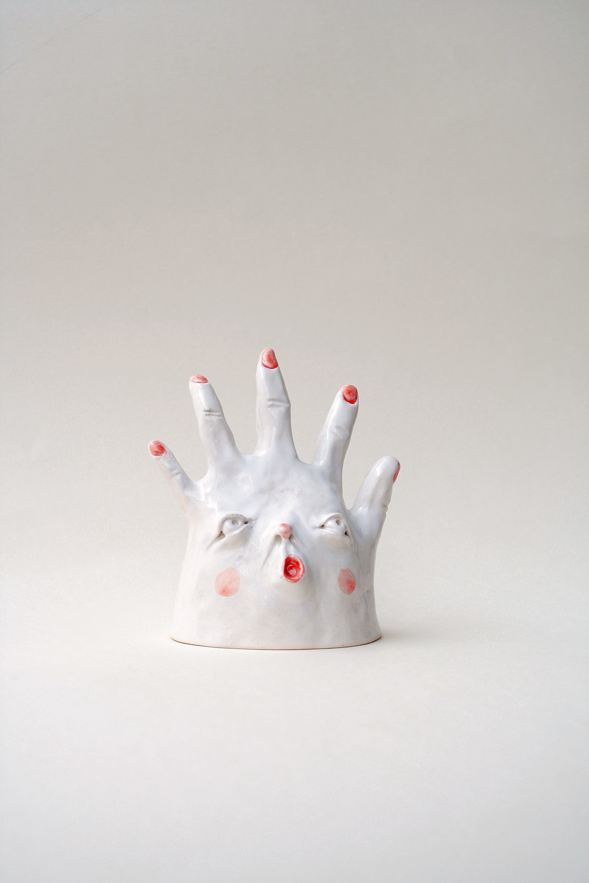 Stojak na pierścionki ceramiczny ręcznie wykonany Ręka Ceramika