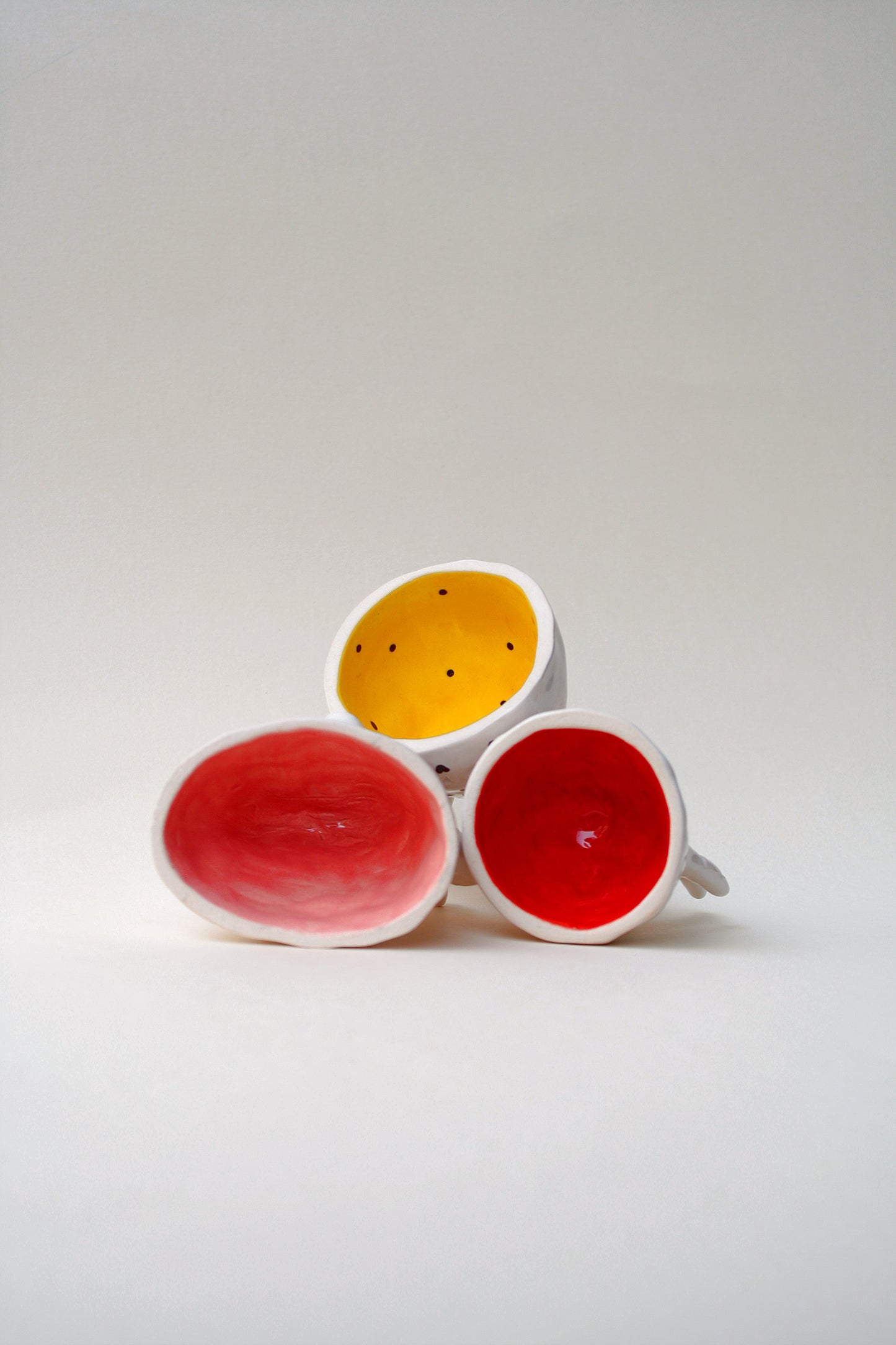 Stojak na pierścionki ceramiczny ręcznie wykonany Ręka Ceramika