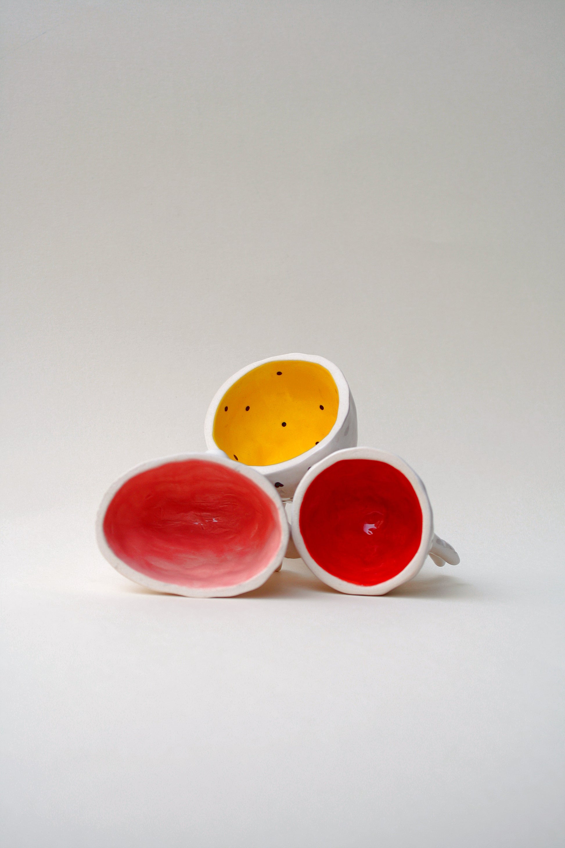 Stojak na pierścionki ceramiczny ręcznie wykonany Ręka Ceramika