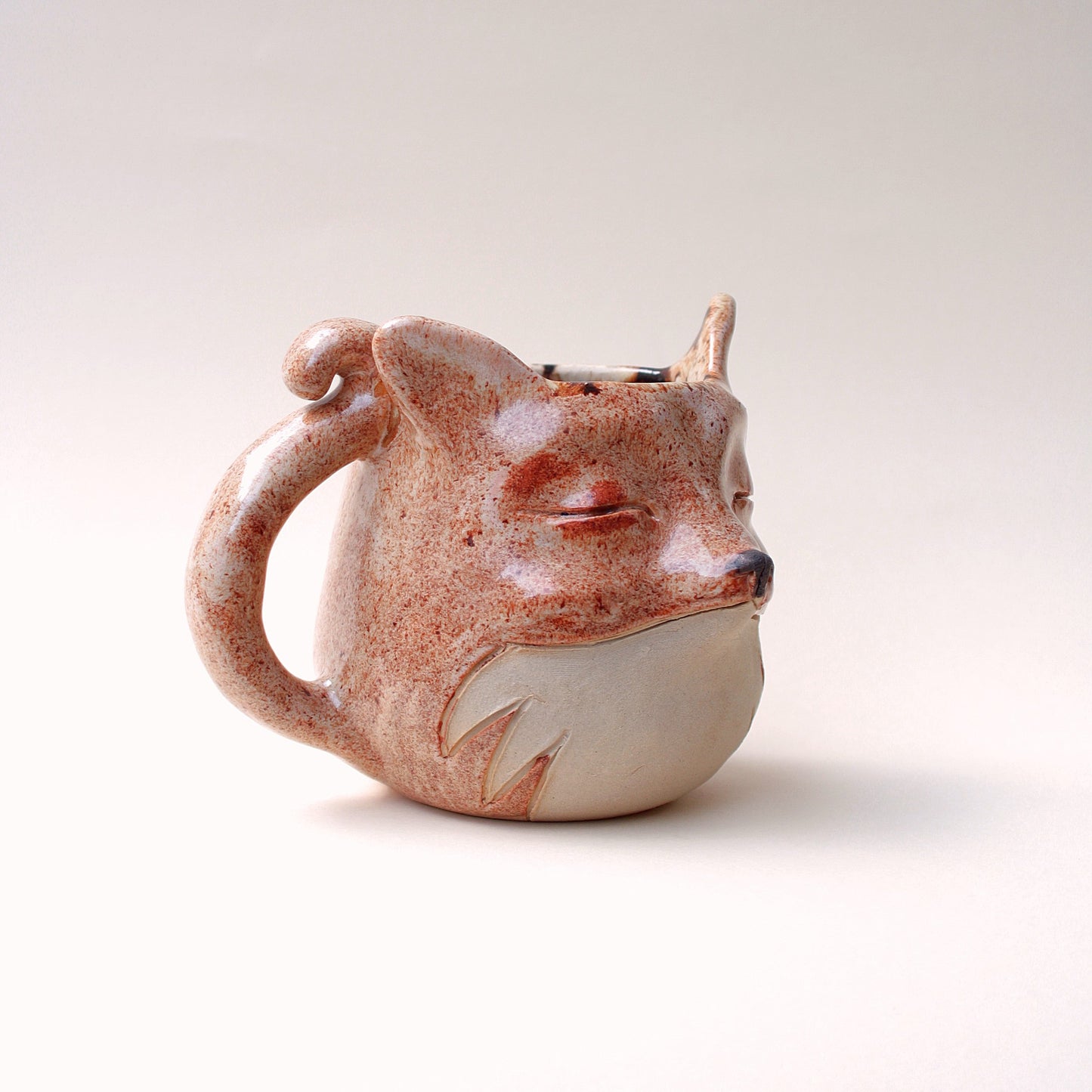 Kubek ceramiczny Lisek – ręcznie robiony Ceramika