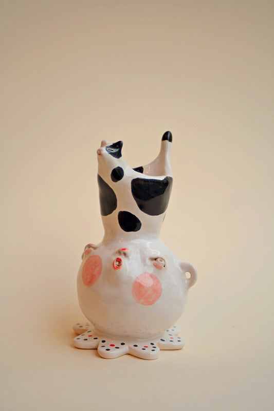 Świecznik ceramiczny Kot 2w1 świeca i kadzidła Ceramika