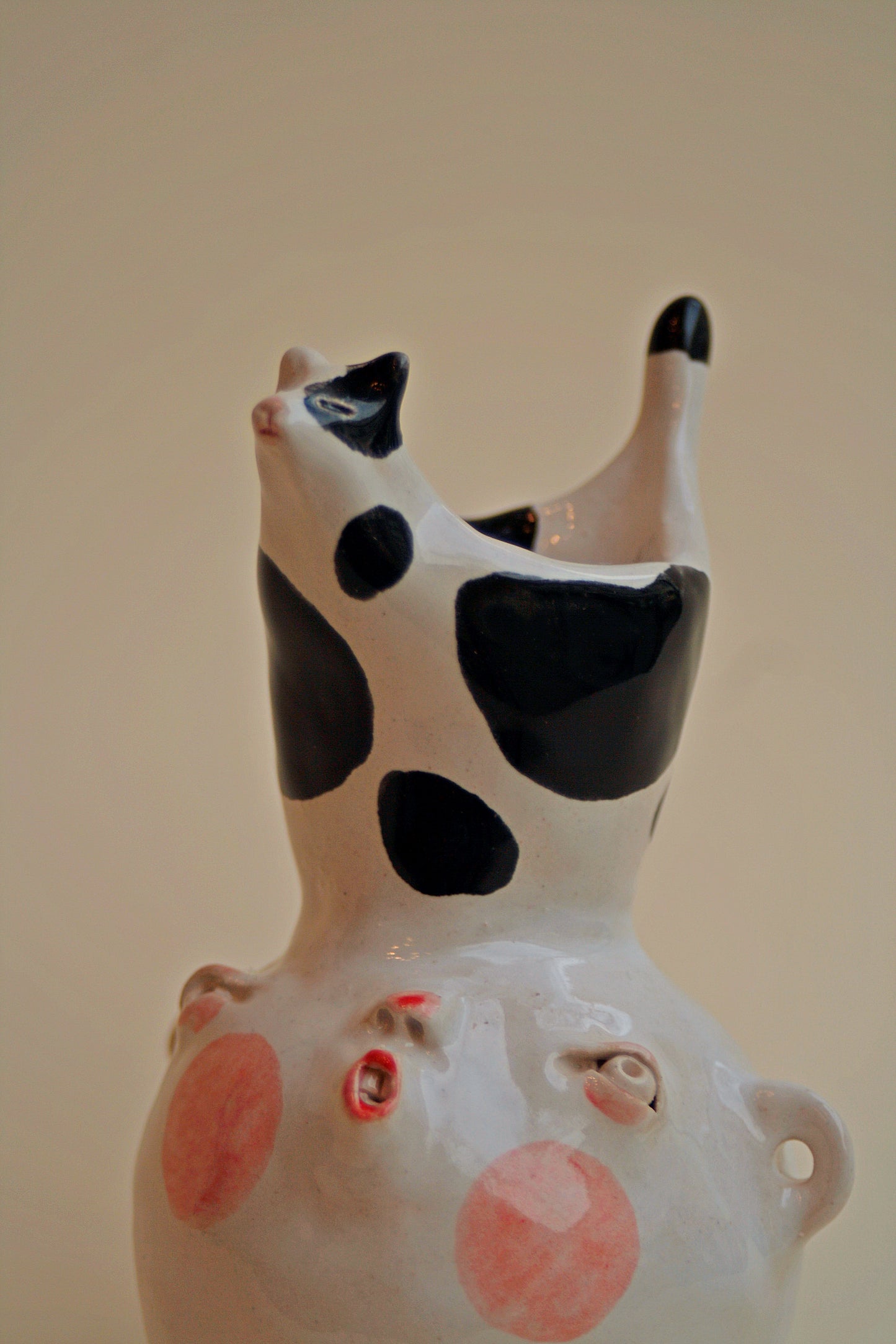Świecznik ceramiczny Kot 2w1 świeca i kadzidła Ceramika
