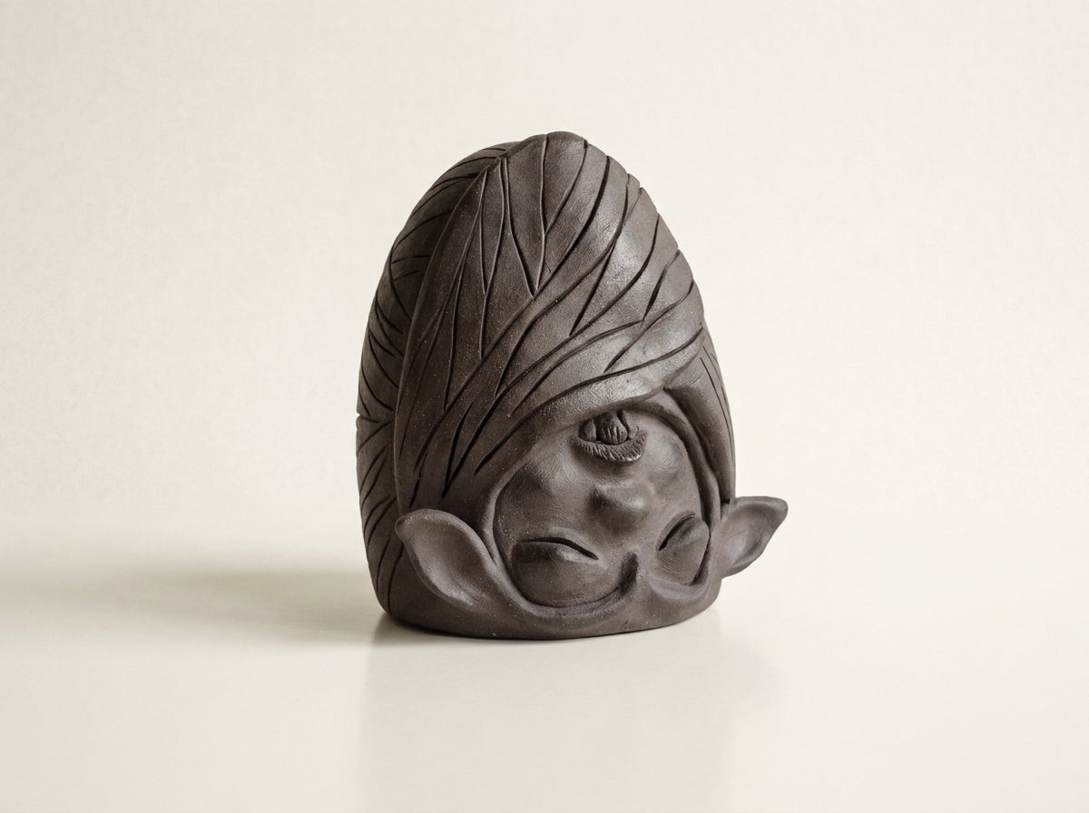 Sleeping Face Ceramic Mug - handmade