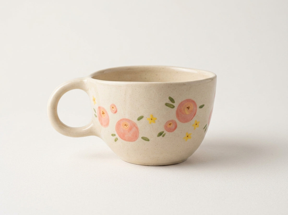 Kubek ceramiczny z króliczkiem na dnie