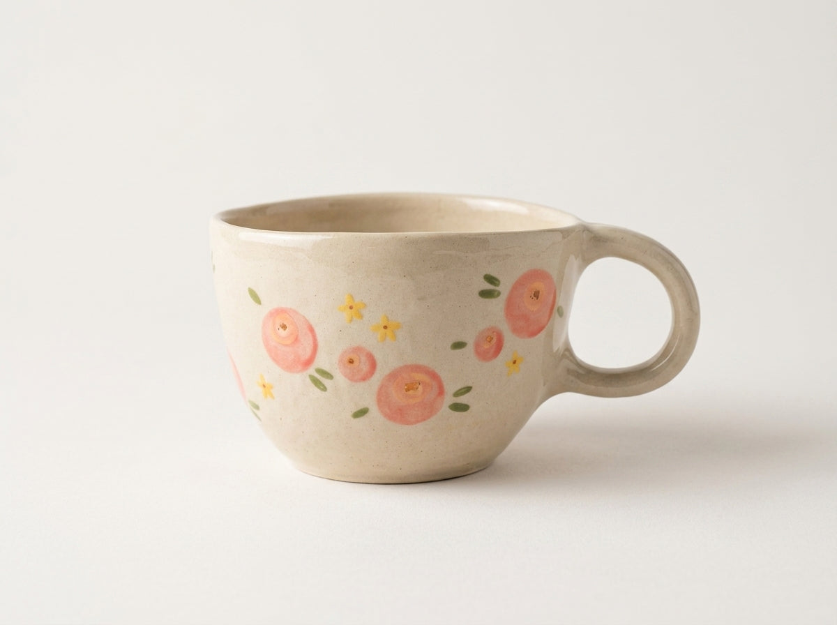 Kubek ceramiczny z króliczkiem na dnie