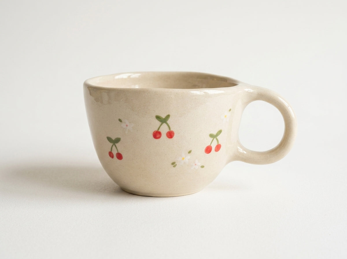 Kubek ceramiczny z króliczkiem na dnie