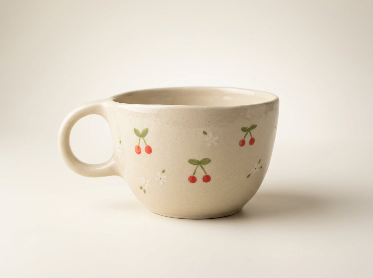 Kubek ceramiczny z króliczkiem na dnie