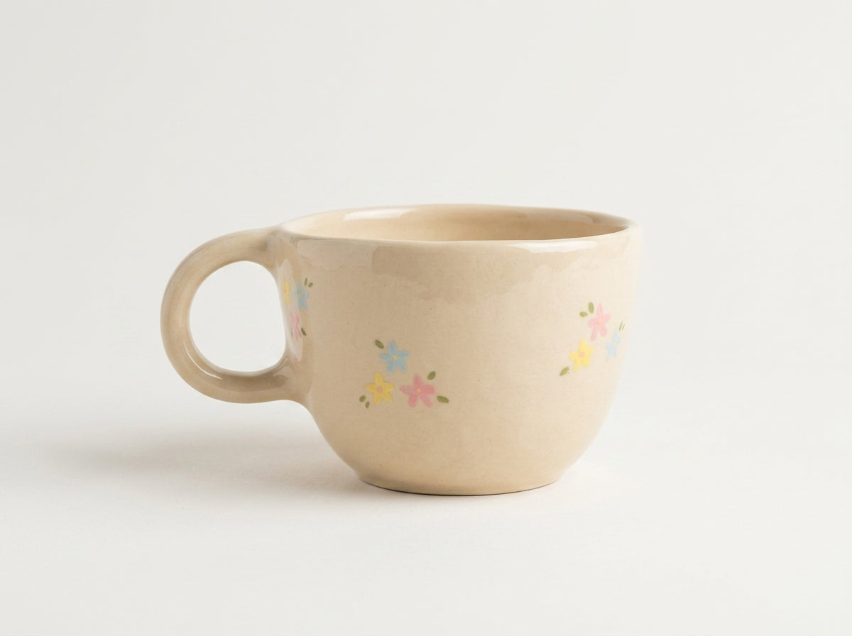 Kubek ceramiczny z króliczkiem na dnie