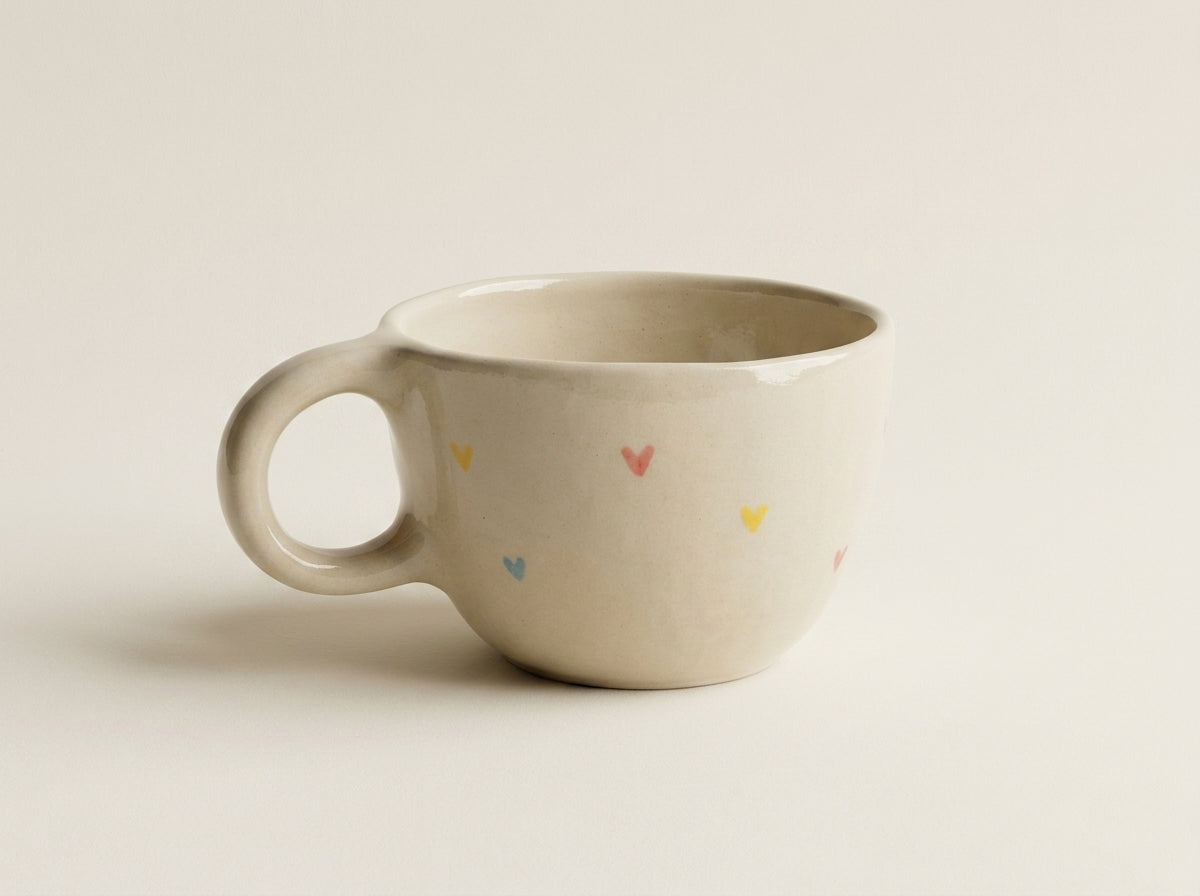 Kubek ceramiczny z króliczkiem na dnie