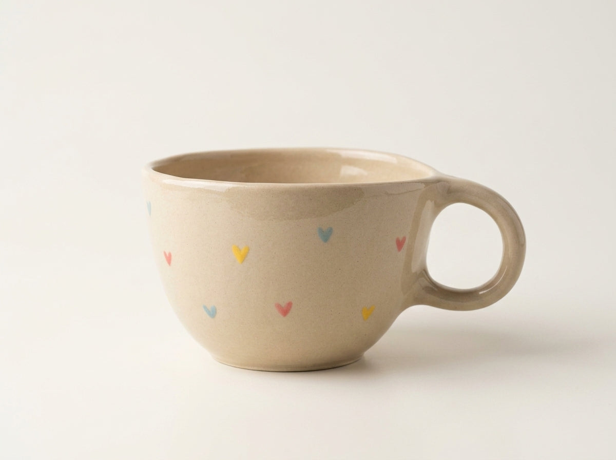 Kubek ceramiczny z króliczkiem na dnie