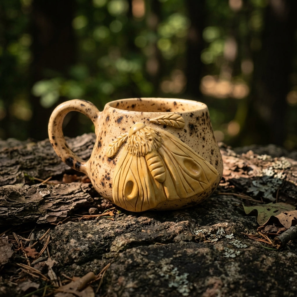 Full Moon ceramic mug - handmade