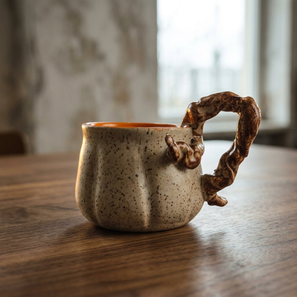 Full Moon ceramic mug - handmade