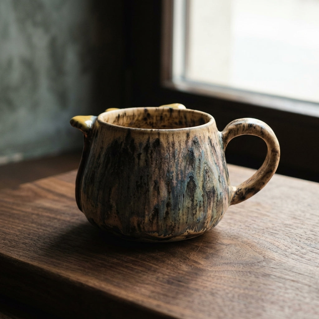 Ceramic Mug Mushroom Picking with Heart – Cream