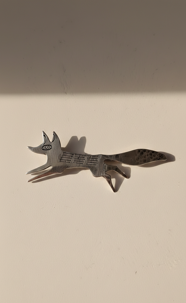 Broszka Lisiczka z melchioru