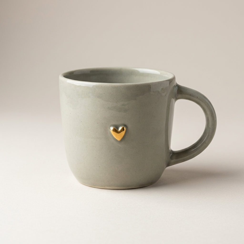 Kubek ceramiczny z pudlem - ręcznie robiony