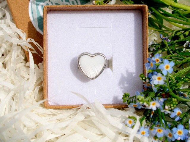 Pierscionek regulowany, z kamieniem naturalnym 11502