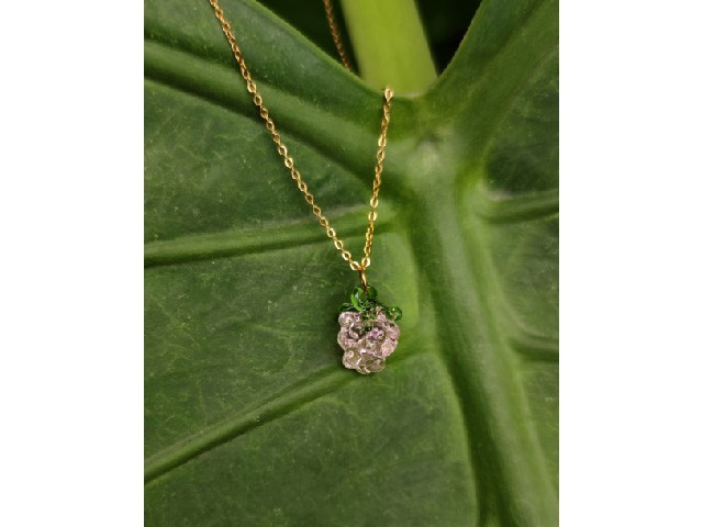 Naszyjnik różowa malina 