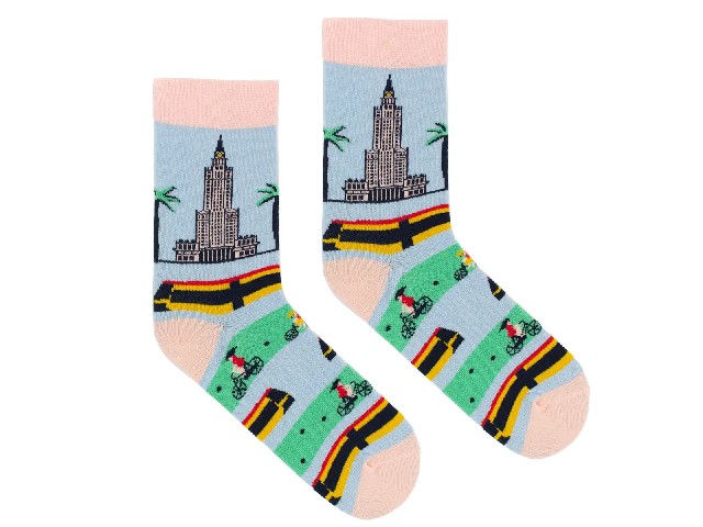 Skarpetki Palac Kultury z tramwajami 36-41